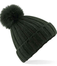 Load image into Gallery viewer, Adults Unisex One Colour Faux Pom Pom Hat