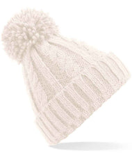 Load image into Gallery viewer, Adults Unisex Cable Knit Pom Pom Beanie