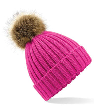 Load image into Gallery viewer, Adults Unisex Faux Fur Pom Pom Hat