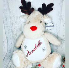 Load image into Gallery viewer, Personalised Zippie Bottom Reindeer