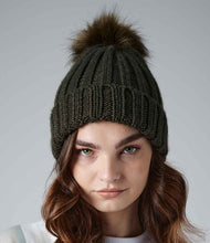 Load image into Gallery viewer, Adults Unisex One Colour Faux Pom Pom Hat