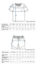 Load image into Gallery viewer, Blue &amp; White Colour Block Shorts Set
