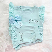 Load image into Gallery viewer, Eggshell Blue Anglaise Shots &amp; T-shirt Se
