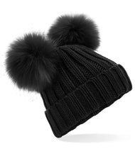 Load image into Gallery viewer, Family Matching Double PomPom Hat
