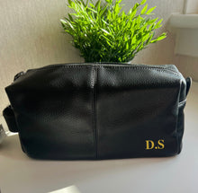 Load image into Gallery viewer, Initial Luxury Faux Leather Wash Bag
