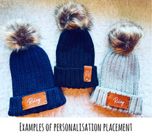 Load image into Gallery viewer, Adults Unisex Cable Knit Pom Pom Beanie

