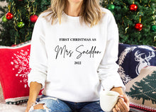 Load image into Gallery viewer, First Christmas As Mrs Sweatshirt
