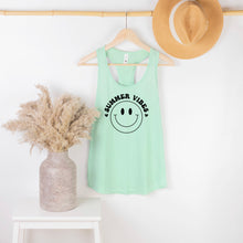 Load image into Gallery viewer, ‘Summer Vibes’ Smiley Racer Back Vest
