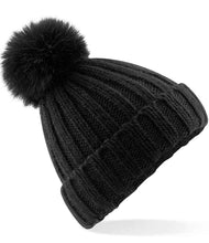 Load image into Gallery viewer, Adults Unisex One Colour Faux Pom Pom Hat
