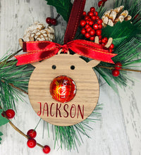 Load image into Gallery viewer, Personalised Reindeer Tree Decoration
