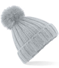Load image into Gallery viewer, Adults Unisex One Colour Faux Pom Pom Hat
