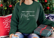 Load image into Gallery viewer, First Christmas As Mrs Sweatshirt
