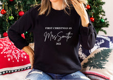 Load image into Gallery viewer, First Christmas As Mrs Sweatshirt

