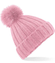 Load image into Gallery viewer, Adults Unisex One Colour Faux Pom Pom Hat
